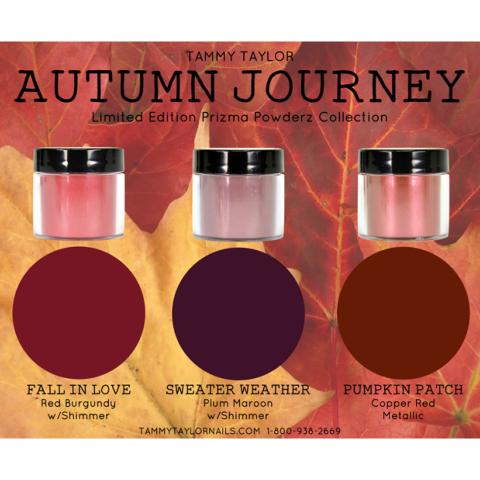 POUDRE ACRYLIQUE RÉSINE COULEUR AUTUMN JOURNEY COLLECTION TAMMY TAYLOR