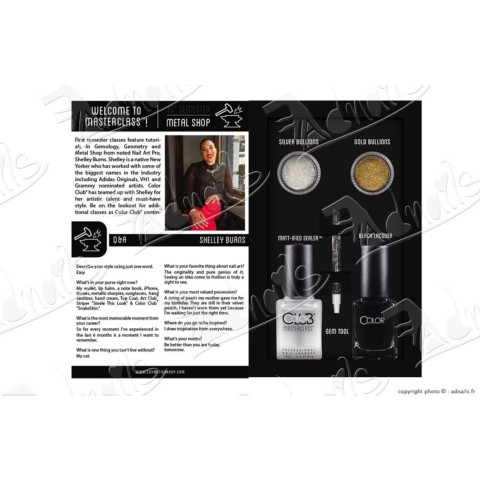 COFFRET DIY Nail Art MASTERCLASS METAL SHOP Color Club