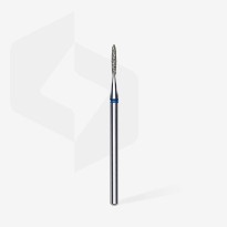 Embout Manucure STALEKS Diamond Nail Drill Bit, "Flame", BLUE, Head Diameter 1.4 Mm