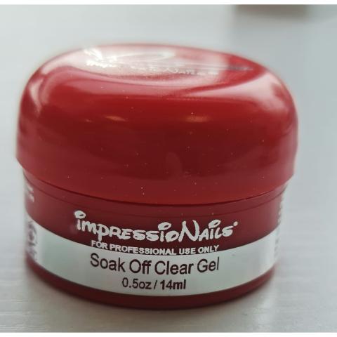 Gel UV Soak off qui se dissoult  CLEAR 14 ml 