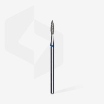 Embout Manucure STALEKS Diamond Nail Drill Bit, "Flame", BLUE, Head Diameter 2.1 Mm