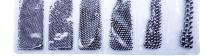Set de Mini Billes Anthracite  pour nail art en 6 tailles Différentes