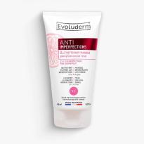 2 en 1 Nettoyant/Masque Anti-Imperfections 150ml Evoluderm