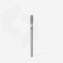 Embout Manucure STALEKS Diamond Nail Drill Bit, Rounded "Cylinder", Green, Head Diameter 2.3 Mm