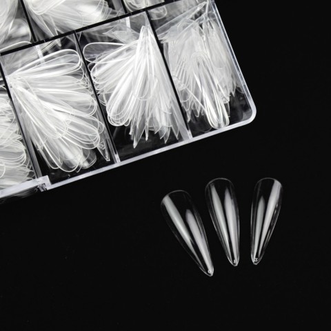 Boîte de Soft Gel Tips Long Stiletto 500 pcs pour poses américaines EF