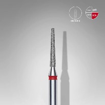 Embout Manucure STALEKS Diamond Nail Drill Bit, FRUSTUM, Red, Head Diameter 1.6 Mm