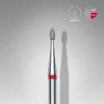 Embout Manucure STALEKS Diamond Nail Drill Bit, "BUD", Red, Head Diameter 1.6 Mm