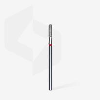 Embout Manucure STALEKS Diamond Nail Drill Bit, Rounded "Cylinder", Red, Head Diameter 2.3 Mm