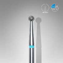 Embout Manucure STALEKS Diamond Nail Drill Bit, "Ball", Blue, Head Diameter 2.5 Mm