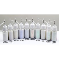 KIT DE 10 POUDRES GLITTERS BLANCHES