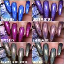COLLECTION COMPLETE Vernis à ongles HALO JEWELS  Holographique Color Club 