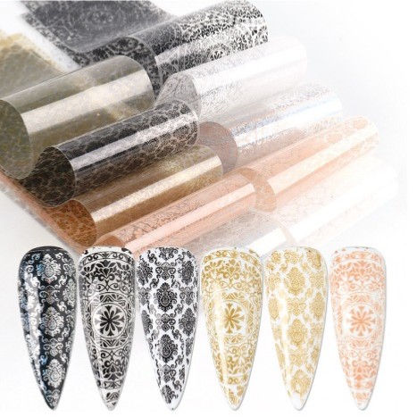 Lot de 10 rubans Foils nail art baroque  ADNAILS