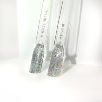 GUMMY BASE 3 en 1 Vernis semi permanent FUSION SPARKLE SILVER  GELLACCO