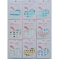 Lot de 9 WATER DECAL  pour Nail Art #1