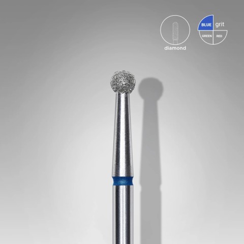 Embout Manucure STALEKS Diamond Nail Drill Bit, "Ball", Blue, Head Diameter 2.7 Mm