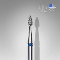 Embout Manucure STALEKS Diamond Nail Drill Bit, "Drop", Blue, Head Diameter 2.3 Mm