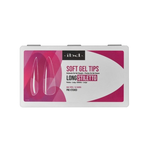 SOFT GEL TIPS LONG STILETTO IBD capsules  pour poses américaines