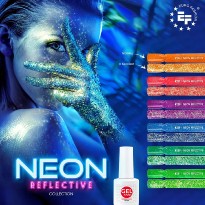 KIT DE 6 VERNIS SEMI PERMANENTS  Collection NEON REFLECTIVE GEL ME