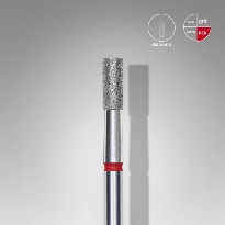 Embout Manucure STALEKS Diamond Nail Drill Bit, "Cylinder", RED, Head Diameter 2.5 Mm