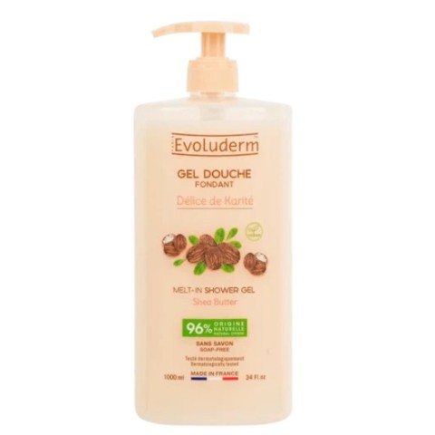 Gel Douche Fondant Délice de Karité 1 Litre  Evoluderm