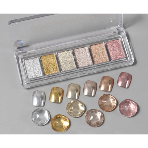 PALETTE DE 6 PIGMENTS MIROIR POUR NAIL ART #01