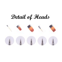 LOT DE 5 PINCEAUX 2 EN 1 DOTTING TOOL 