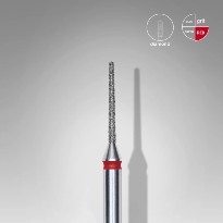Embout Manucure STALEKS Diamond Nail Drill Bit, Aiguille, Red, Head Diameter 1 Mm