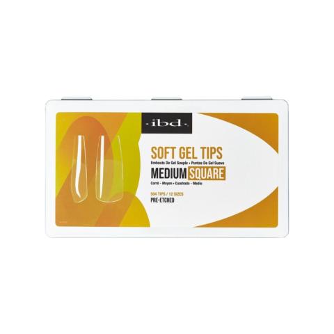 SOFT GEL TIPS MEDIUM SQUARE IBD capsules  pour poses américaines