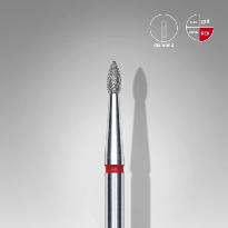 Embout Manucure STALEKS Diamond Nail Drill Bit, "BUD", Red, Head Diameter 1.8 Mm
